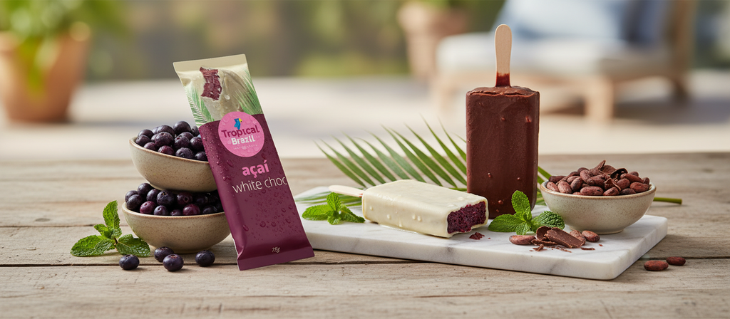 ACAI ICY POLE 75g (Dark or White Choc)